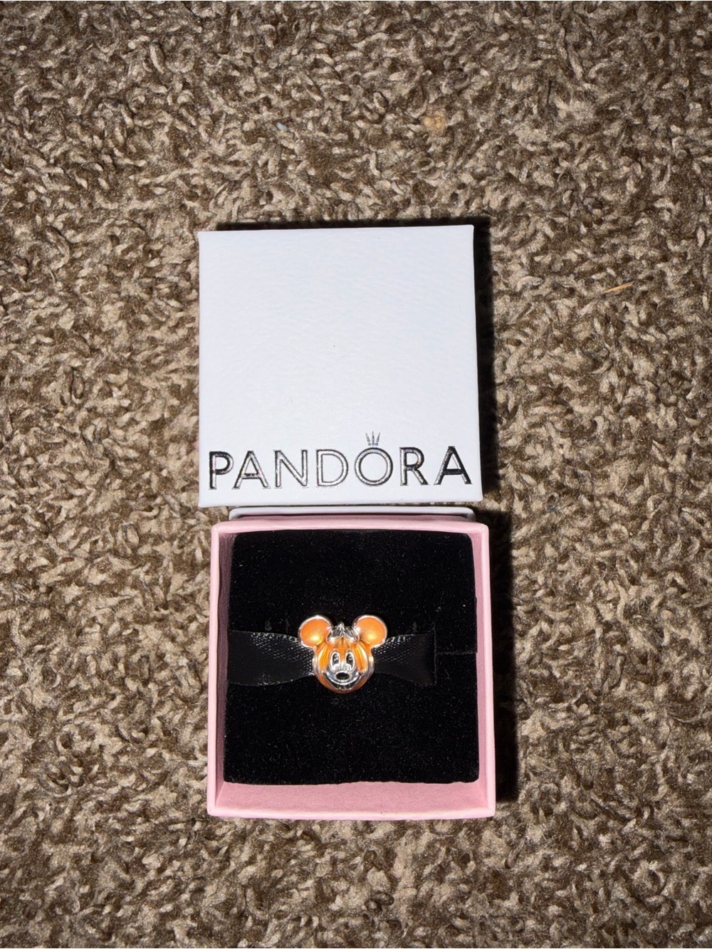 Pandora Disney Mickey Mouse Halloween Pumpkin Charm